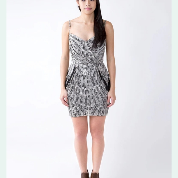 Mara Hoffman Spaghetti Straps Tassle Printed Mini Dress Size XS - Picture 1 of 9